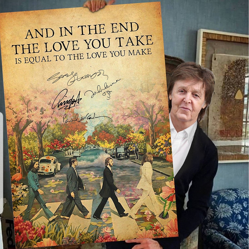 And In The End The Love You Take Is Equal To The Love You Make Canvas 1
