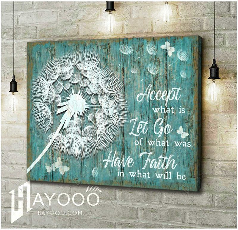 beautiful farmhouse dandelion with butterflies canvases accept what is wall art - Beautiful Farmhouse Dandelion With Butterflies Canvases Accept What Is Wall Art