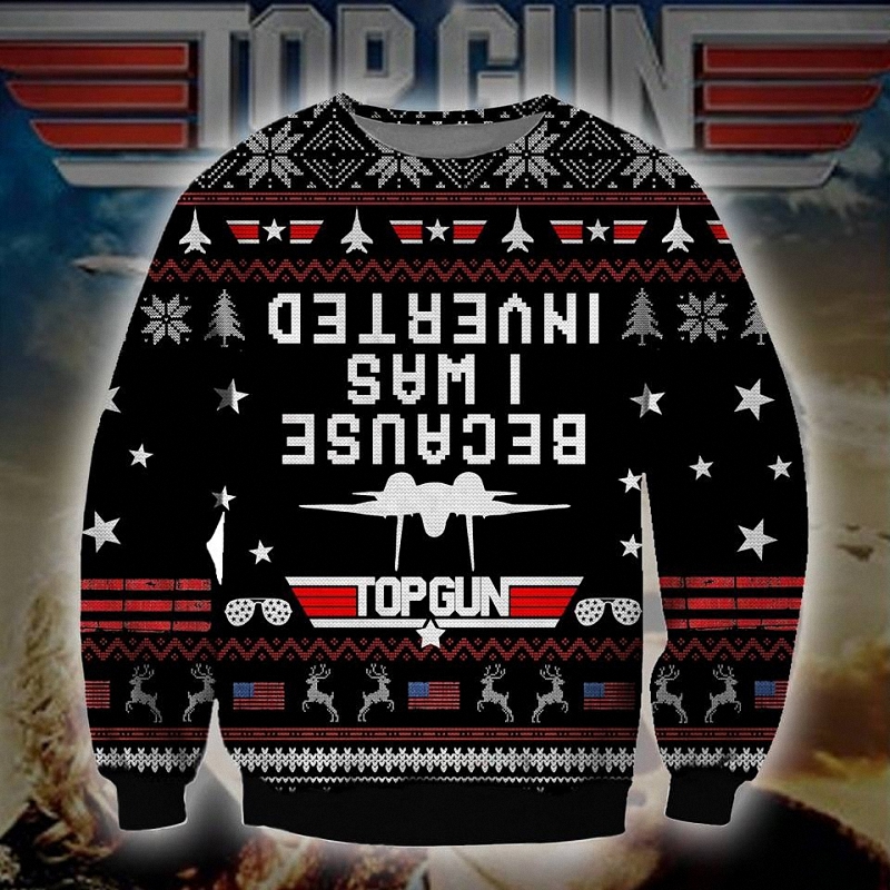 Because I Was Inverted Knitting Pattern 3d Print Ugly Christmas Sweater 1