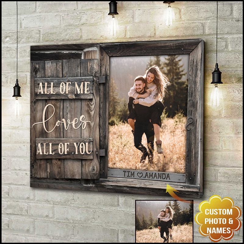 Canvas Gifts For Wedding Anniversary Birthday All Of Me Loves All Of You Wall Art Decor 1