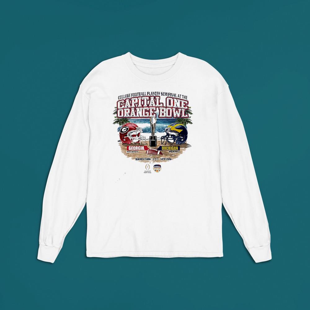 CFP South Beach Showdown College Football Playoff Semifinal at the Capital One Orange Bowl Georgia Bulldogs vs Michigan Wolverines shirt 1