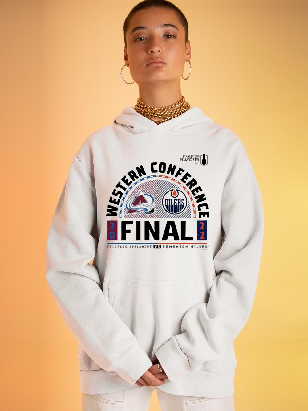 colorado avalanche vs edmonton oilers stanley cup playoffs western conference finals matchup hoodie - Colorado Avalanche Vs Edmonton Oilers Stanley Cup Playoffs Western Conference Finals Matchup 2022 Shirt