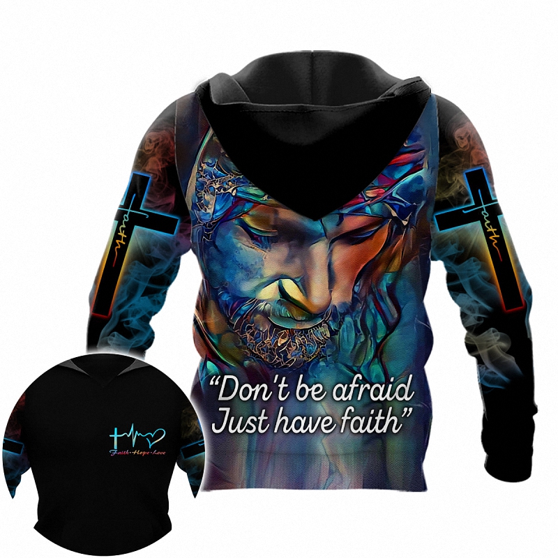Don't Be Afraid Jus Have Faith Jesus Christian All Over Printed Shirts 3
