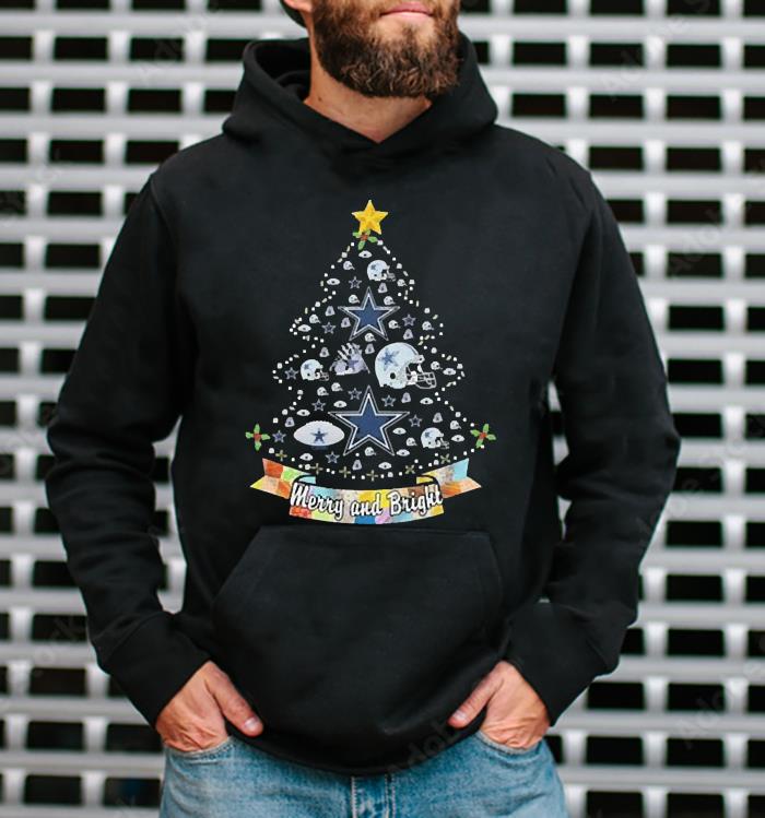 Dallas Cowboys Christmas Tree Merry And Bright 2022 Shirt