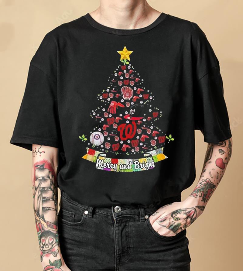 Merry And Bright Washington Nationals MLB Christmas Tree 2022 Shirt 1 Merry And Bright Washington Nationals MLB Christmas Tree 2022 Shirt 2