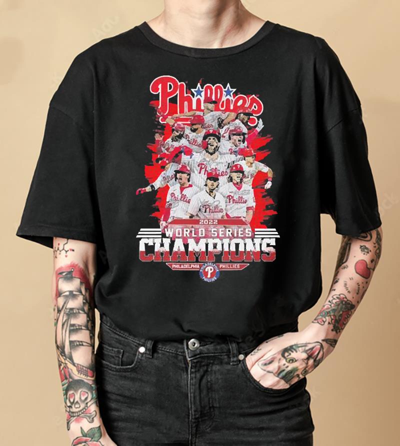 MLB The Philadelphia Phillies 2022 World Series Champions Signatures shirt MLB The Philadelphia Phillies 2022 World Series Champions Signatures shirt