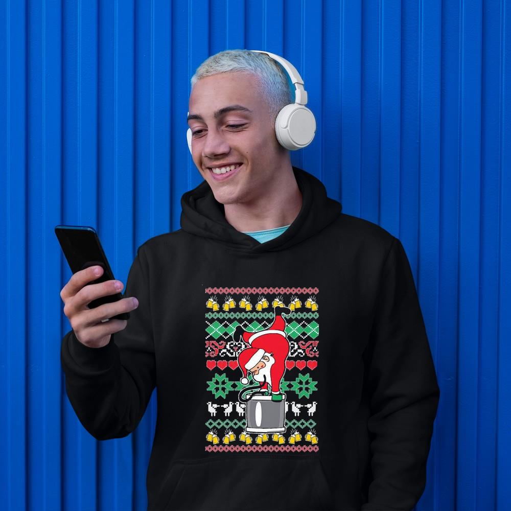 Dp Santa Claus Keg Stand Ugly Christmas Shirt