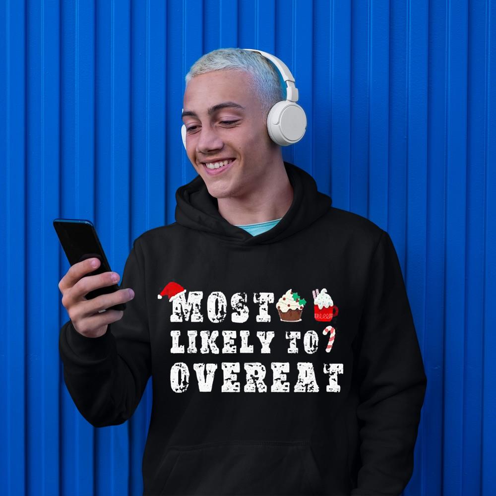Likely To Overeat Christmas Couples Matching Cute 2022 Shirt
