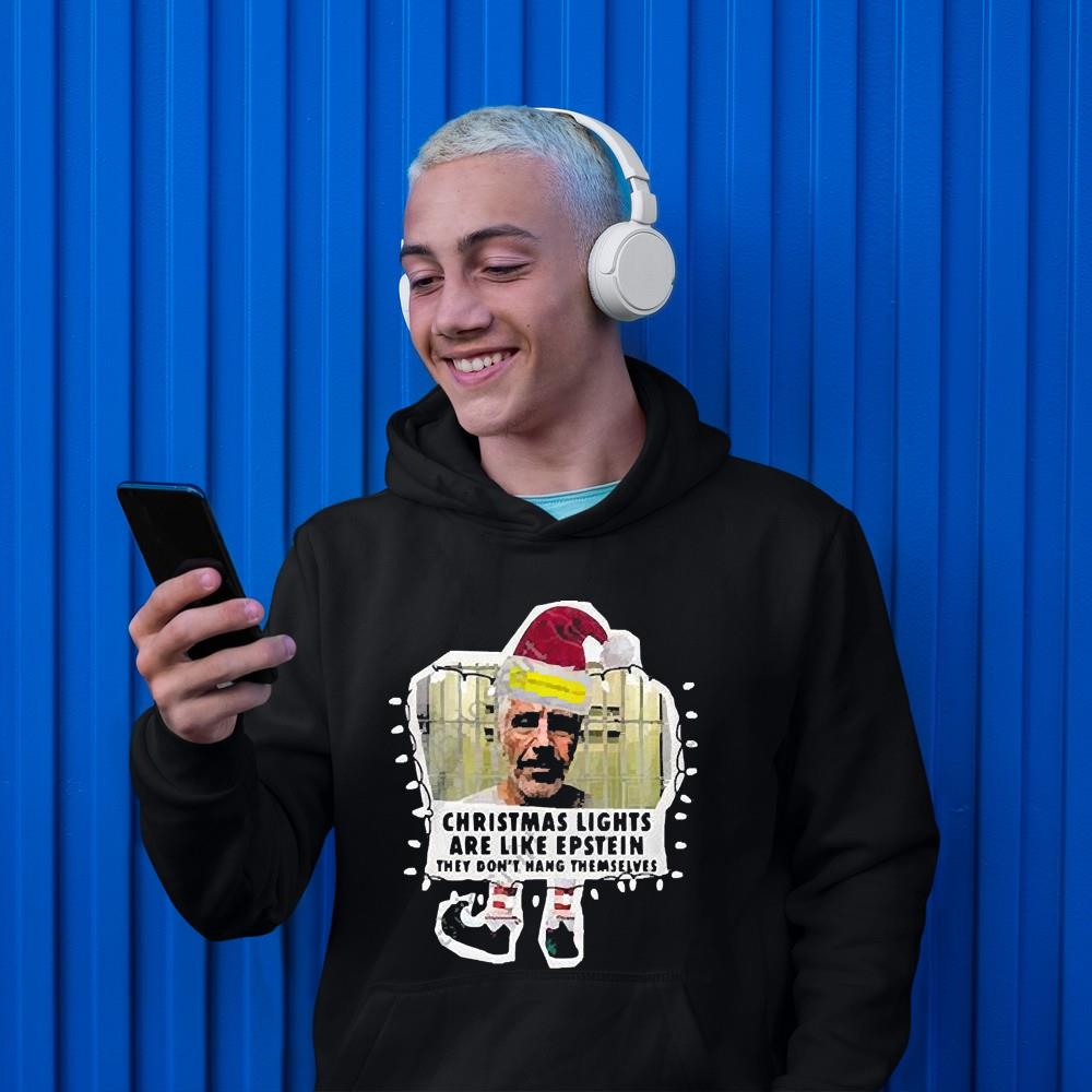 Luke Rudkowski Christmas Lights Are Like Epstein They Don’t Hang Themselves Shirt