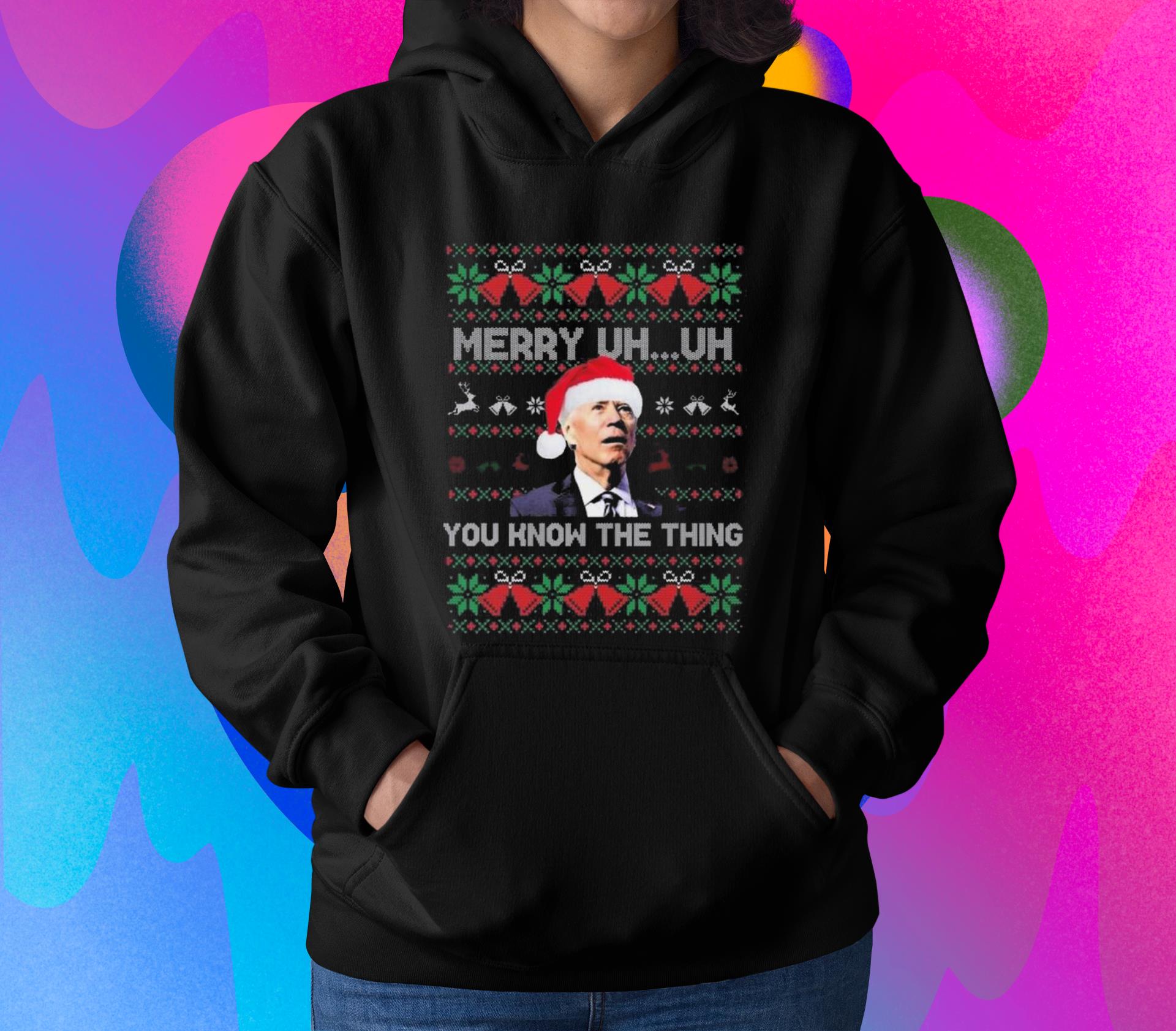 Confused Joe Happy Holidays Hilarious Political Santa Claus Ugly Christmas 2022 Shirt