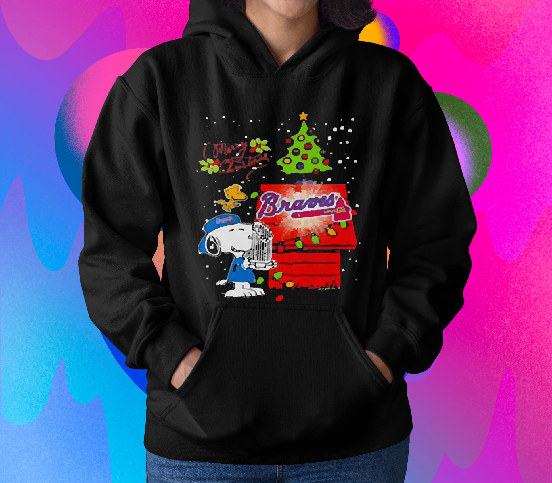Merry Christmas Snoopy Braves Atlanta Baseball 2022 Shirt