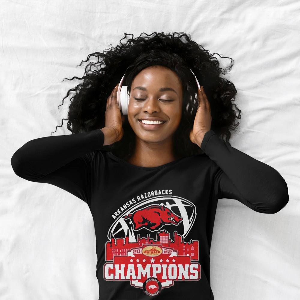 Champions Arkansas Razorbacks Logo Outback City 2022 Shirt