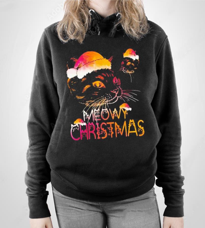 Santa Claus Cat meowy Christmas shrit