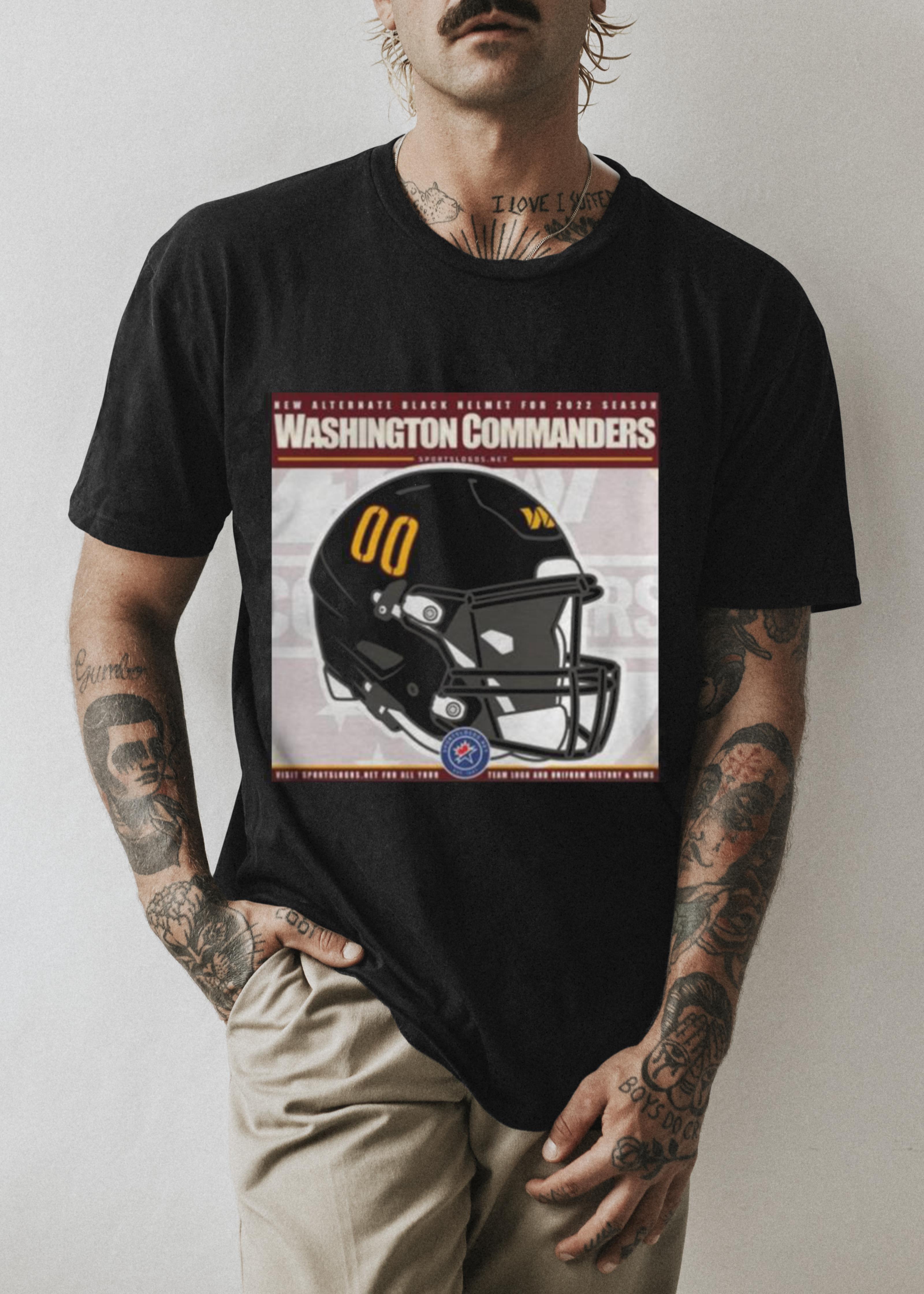 New Alternate Black Helmet For 2022 Season Washington Commanders Shirt New Alternate Black Helmet For 2022 Season Washington Commanders Shirt 1
