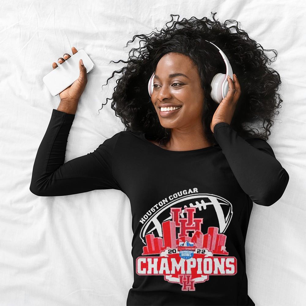 Champions Houston Cougar Logo Birmingham Bowl City 2022 Shirt