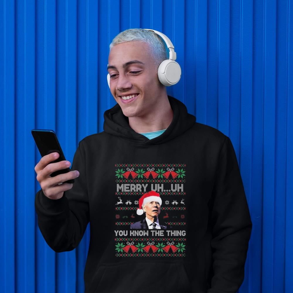 Confused Joe Happy Holidays Hilarious Political Santa Claus Ugly Christmas 2022 Shirt