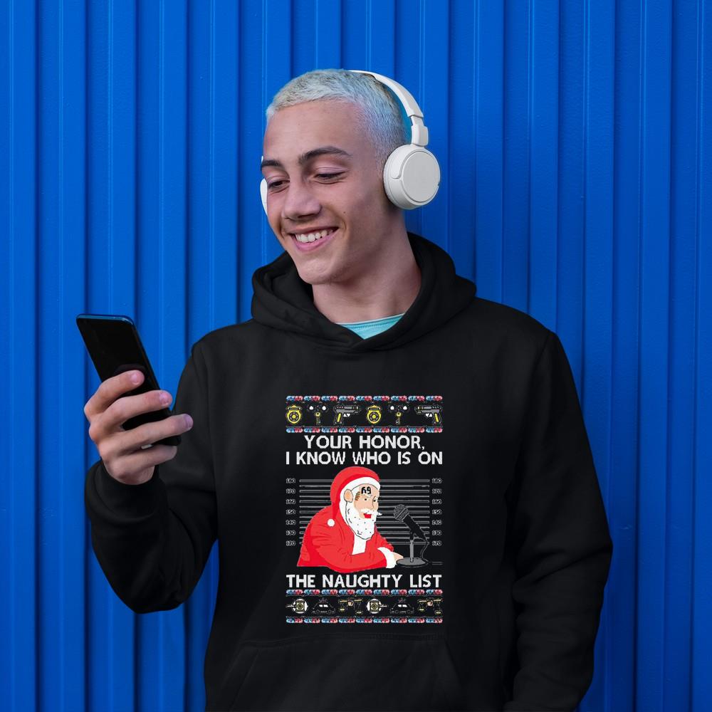 Santa Claus Tekashi69 I Know Who Is On The Naughty List Ugly Christmas 2022 Shirt