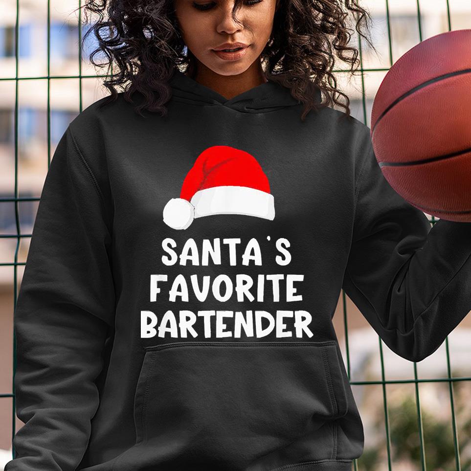 Christmas Santa’s Favorite Bartender Xmas Shirt