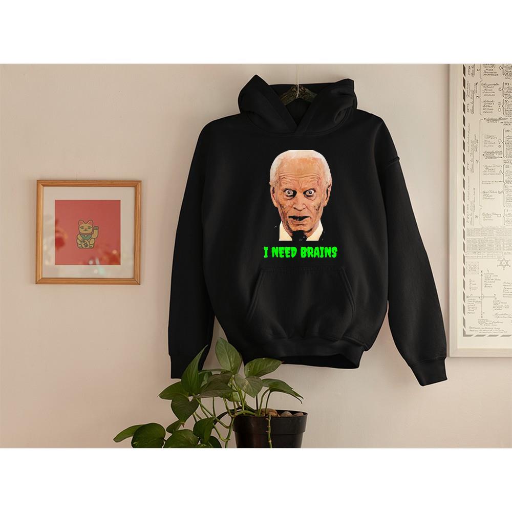 Halloween Joe Biden zombie I need brains costume shirt