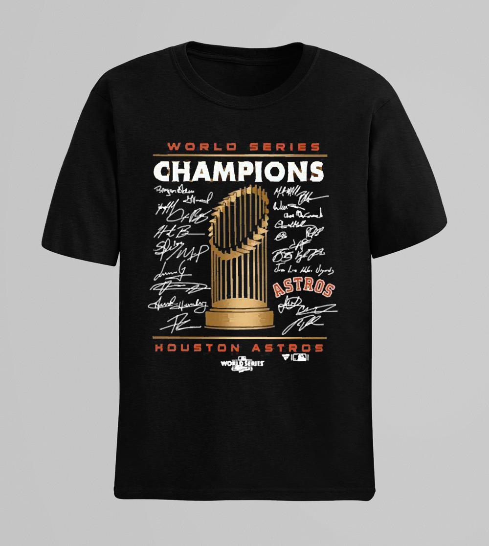 Houston Astros 2022 World Series Champions Signature Roster Men’s Shirt