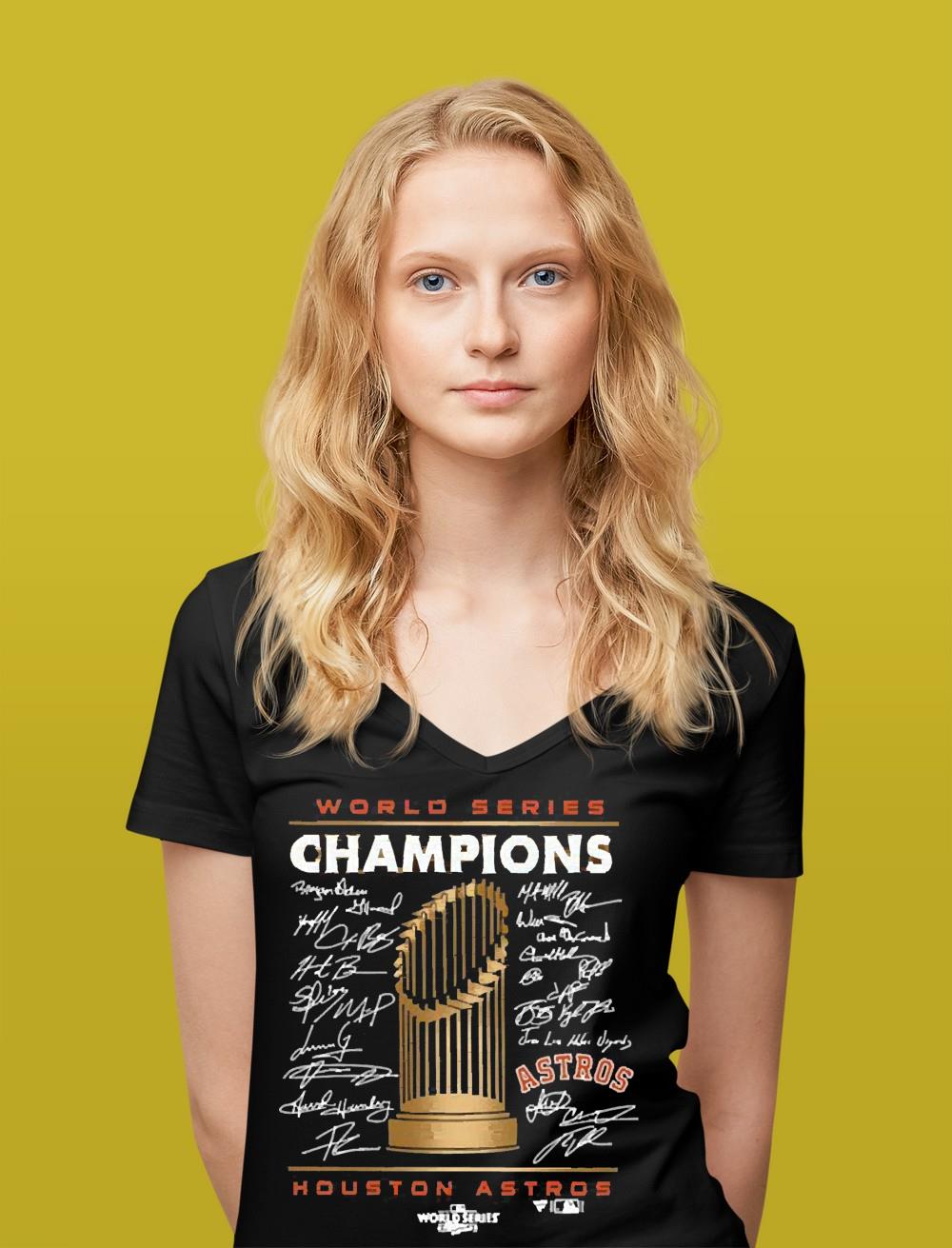 Houston Astros 2022 World Series Champions Signature Roster Men’s Shirt Houston Astros 2022 World Series Champions Signature Roster Men’s Shirt