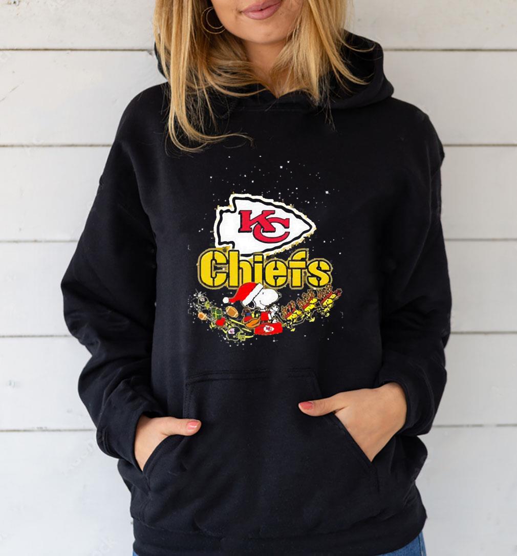 Santa Snoopy Riders Woodstock Merry Christmas Kansas City Chiefs Shirt