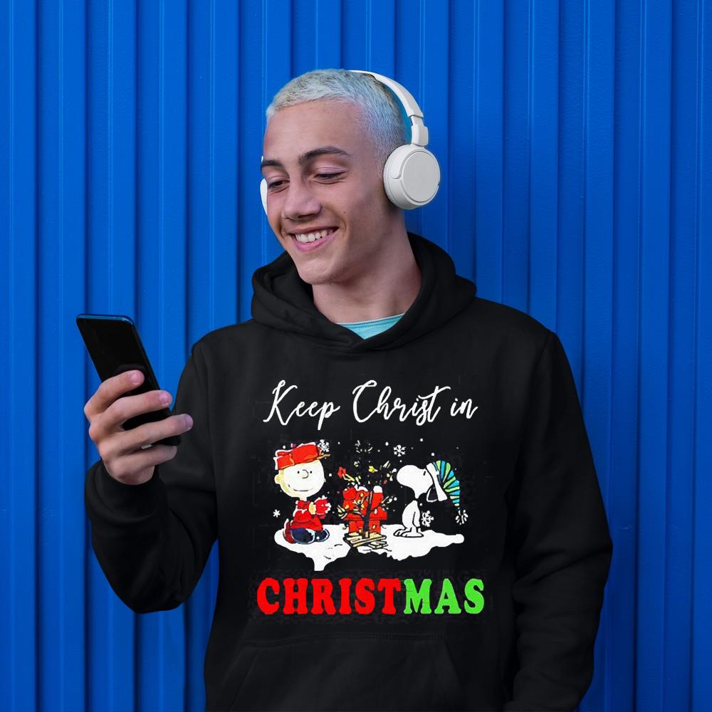 Charlie Brown Snoopy Keep Christ In Christmas Shirt