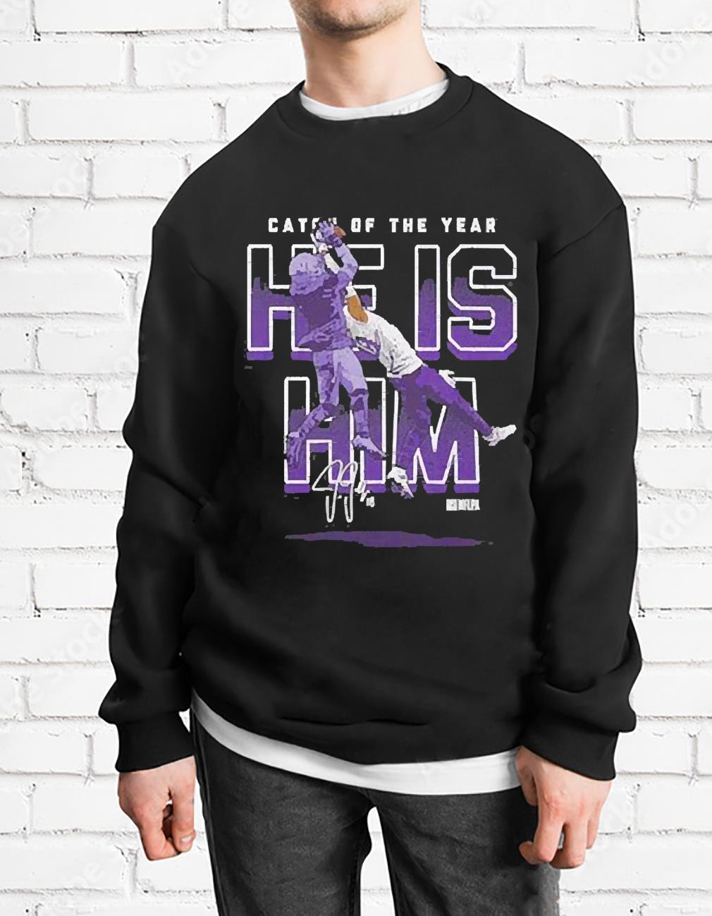 Justin Jefferson Minnesota One-Handed Signature shirt