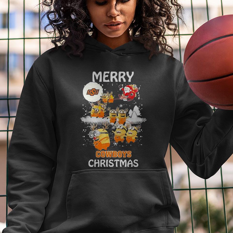 Minion Oklahoma State Cowboys Ugly Merry Christmas shirt