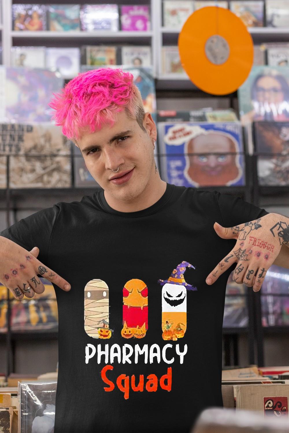 2022 Halloween pharmacy squad witch tablet nurse docter shirt