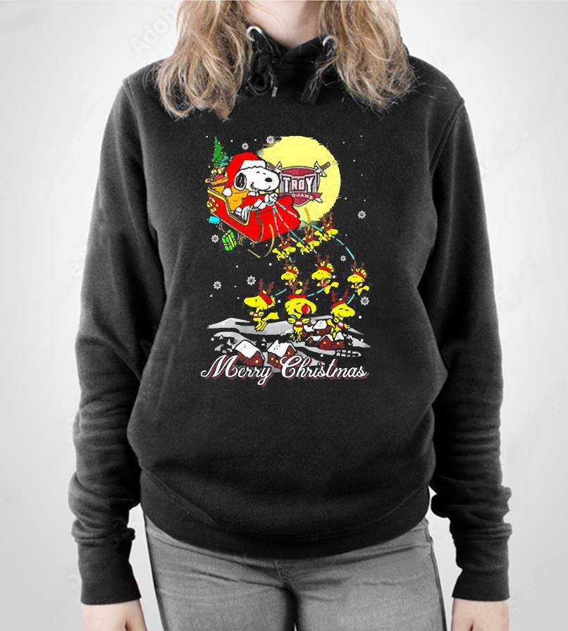 Snoopy And Woodstock Troy Trojans Ugly Merry Christmas Shirt