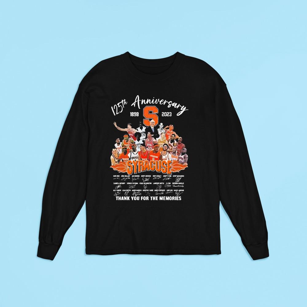 Syracuse Orange 125th Anniversary 1898-2023 Thank You For The Memories Signatures shirt