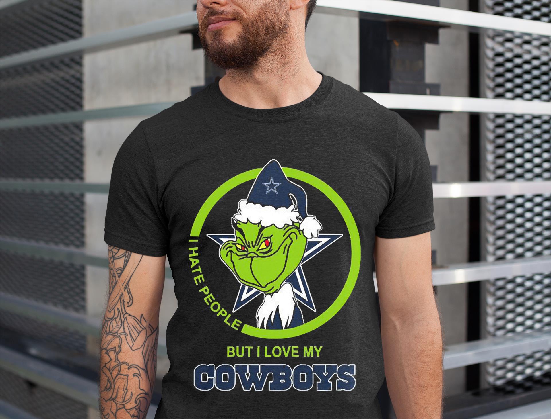 Grinch I Hate People But I Love Dallas Cowboys Christmas 2022 Sweater shirt