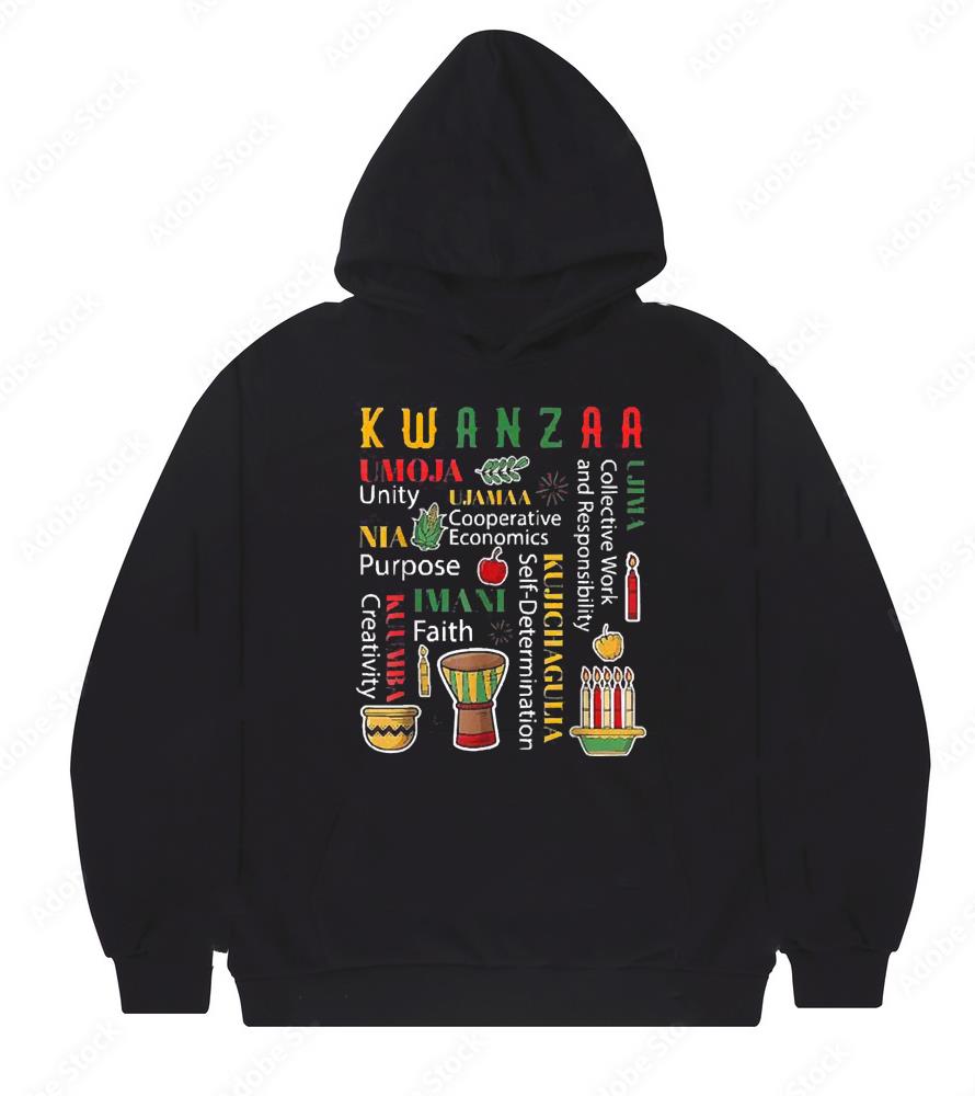 Happy Kwanzaa Drum Kinara Seven Candles Africa Celebration Shirt