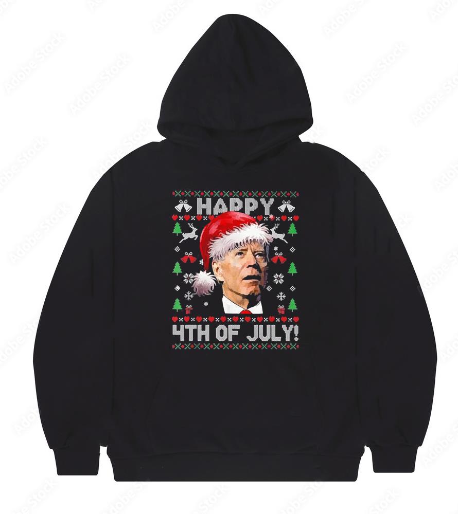 Santa Joe Biden Lights Happy 4th Of Easter Ugly Christmas 2022 Shirt