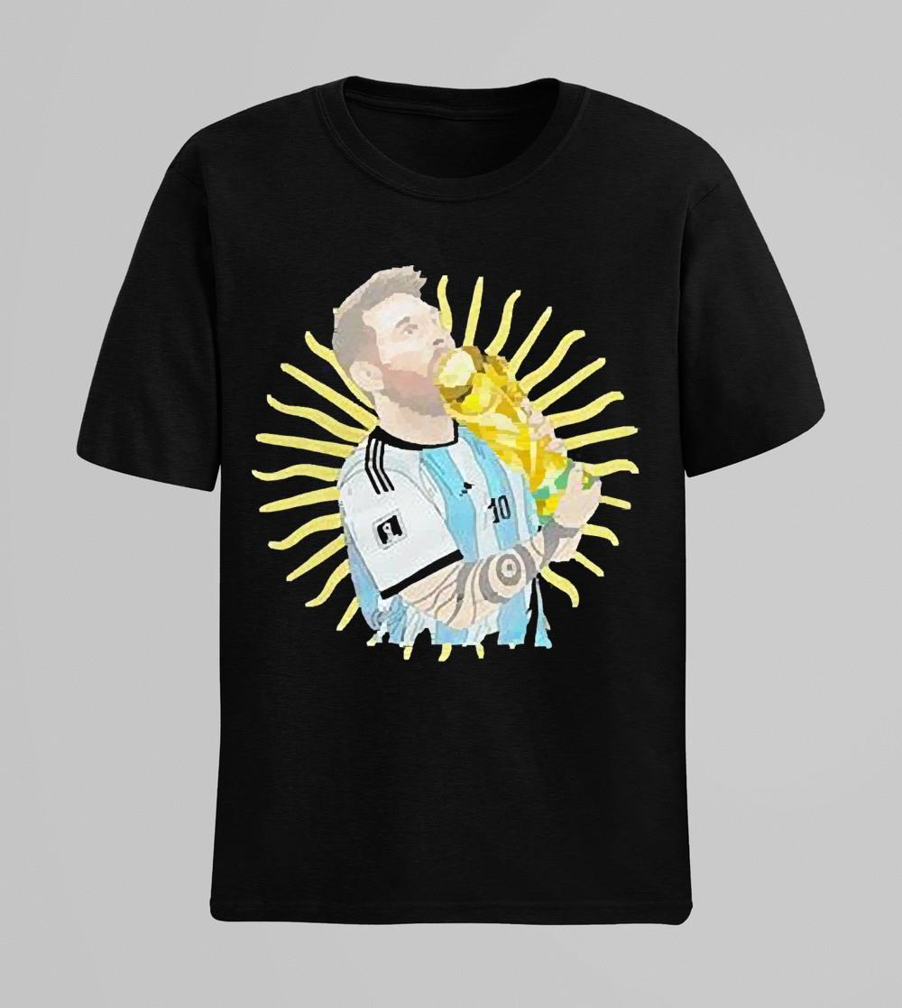 Messi GOAT 2022 Qatar champions 2022 shirt