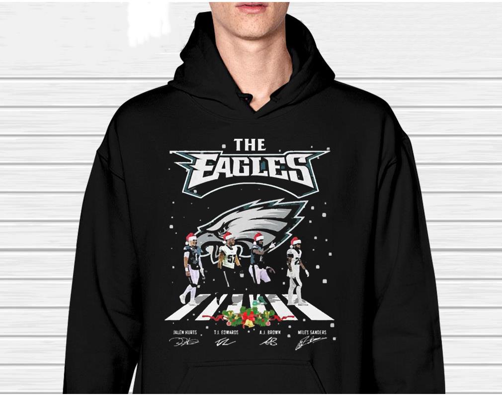 The Philadelphia Eagles Abbey Road 2022 Merry Christmas Signatures shirt