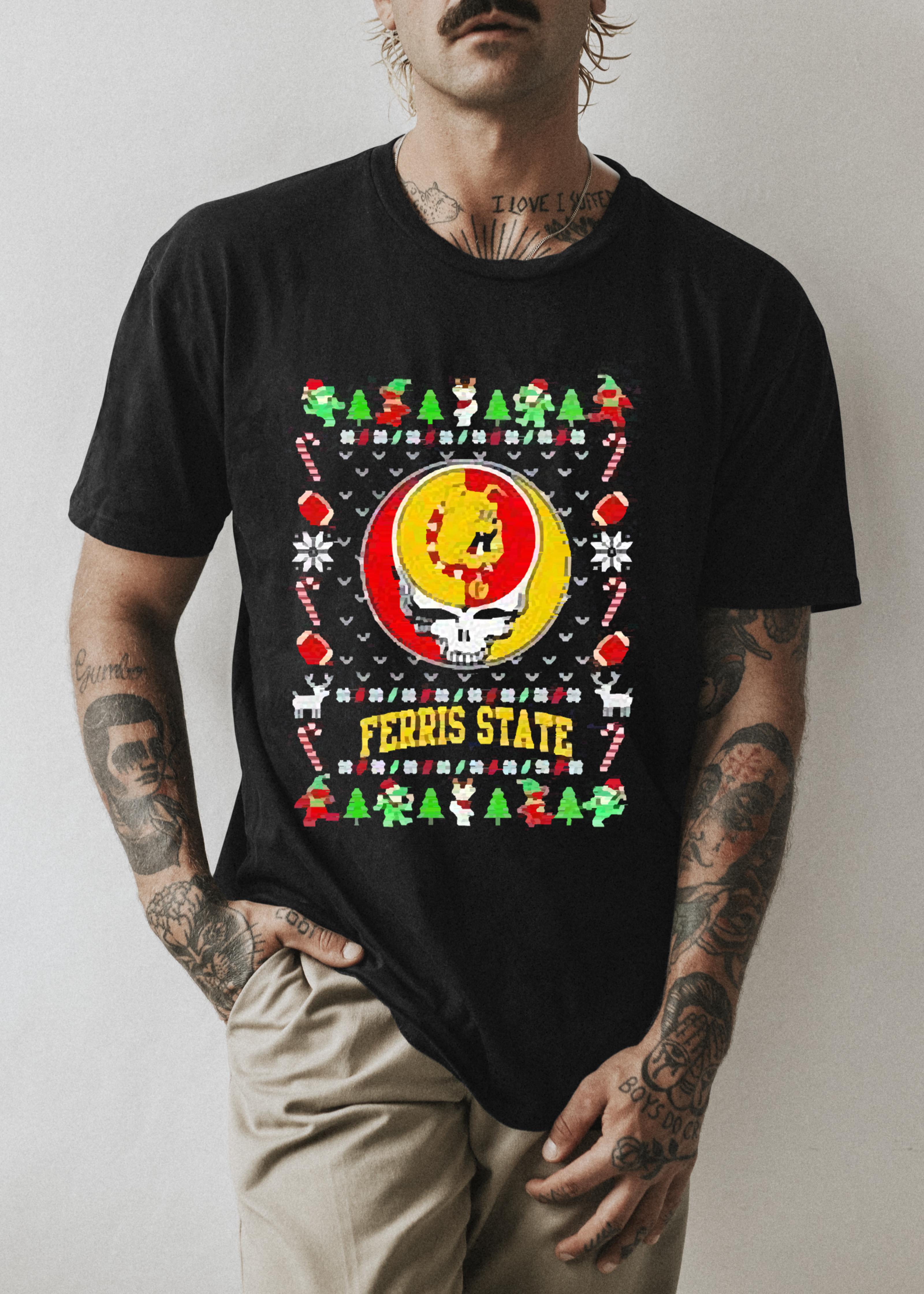 Ferris State Bulldogs Grateful Dead ugly Christmas shirt