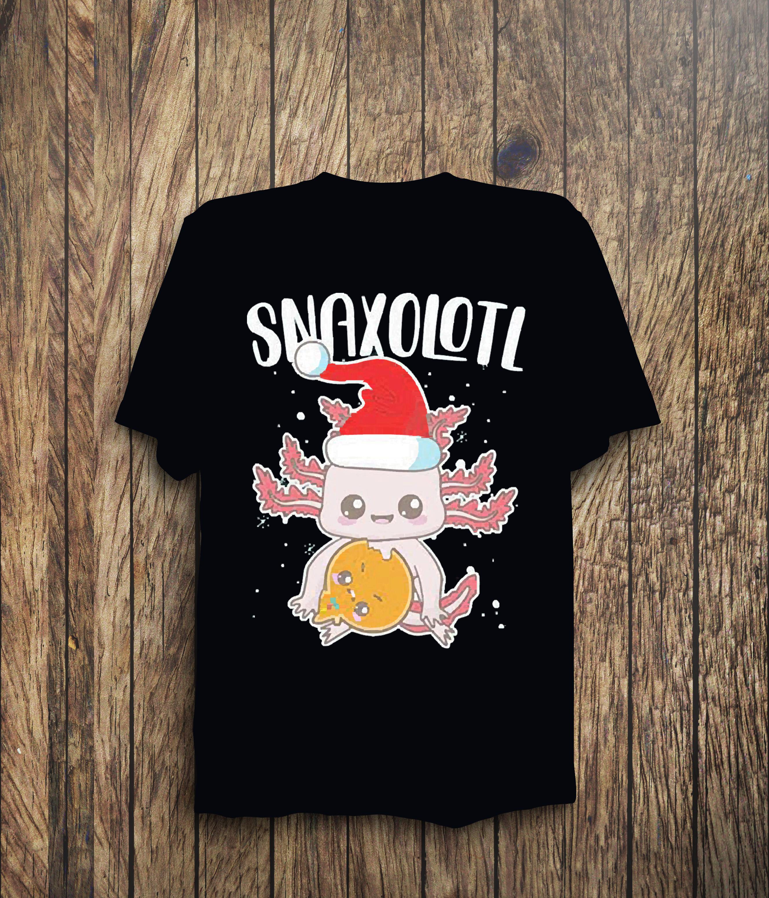 Snaxolotl Christmas Axolotl Santa hat shirt