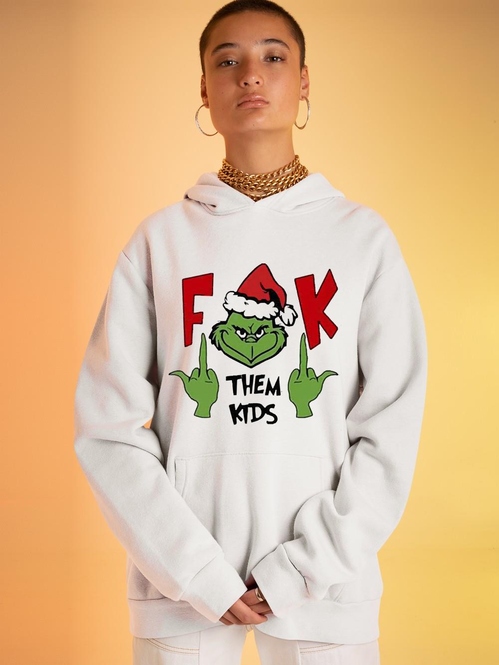 Santa Grinch Fuck Them Kids Christmas 2022 Shirt