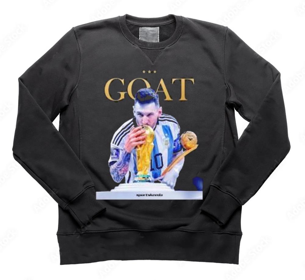 GOAT Lionel Messi Argentina Football team Champion shirt