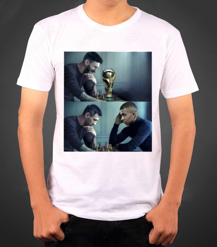 Messi proclaims himself King of The World Despite Mbappe’s best efforts shirt