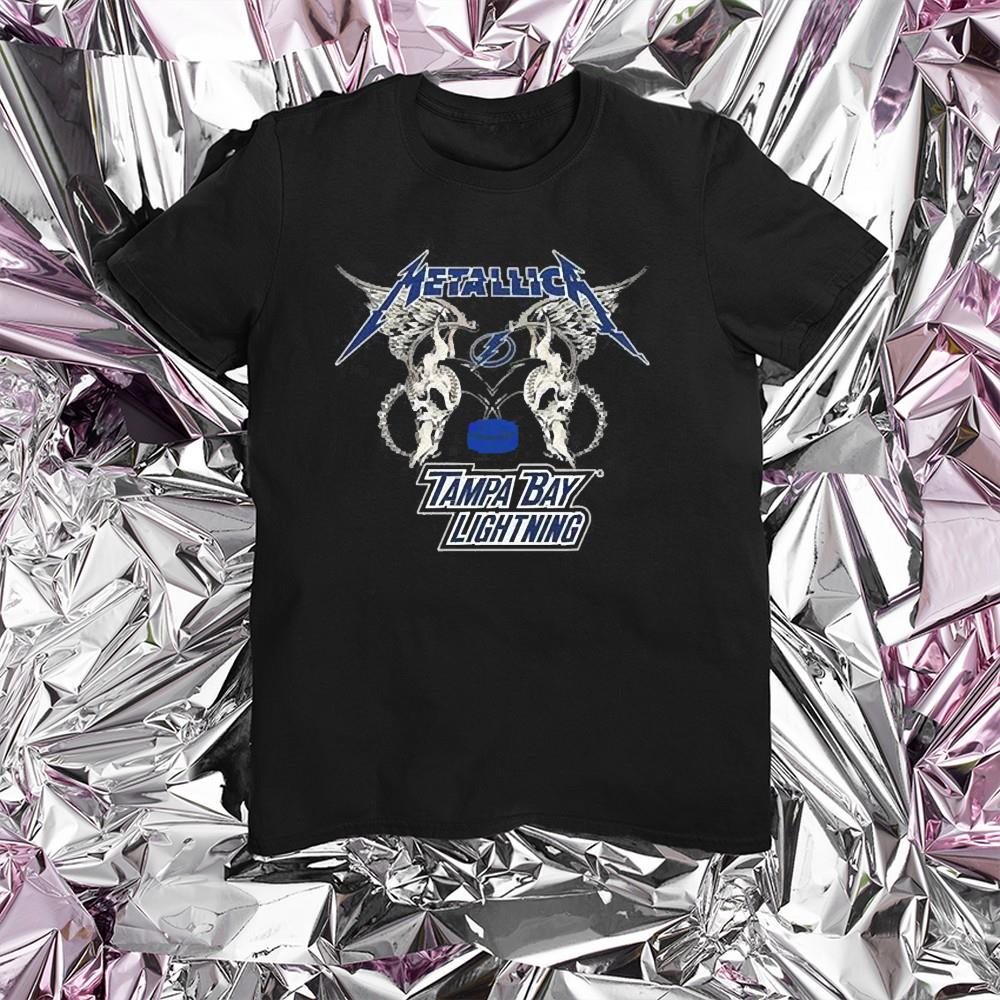 Nhl Tampa Bay Lightning Logo Black Metallica Wings Shirt 2 Nhl Tampa Bay Lightning Logo Black Metallica Wings Shirt 3