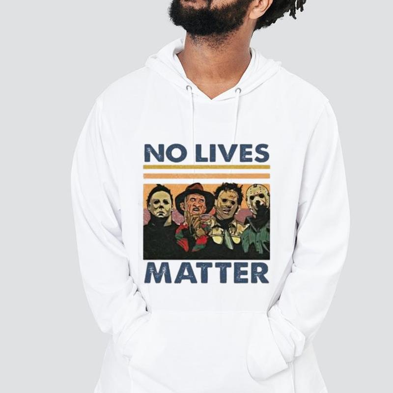 Horror characters no lives matter Halloween retro shirt