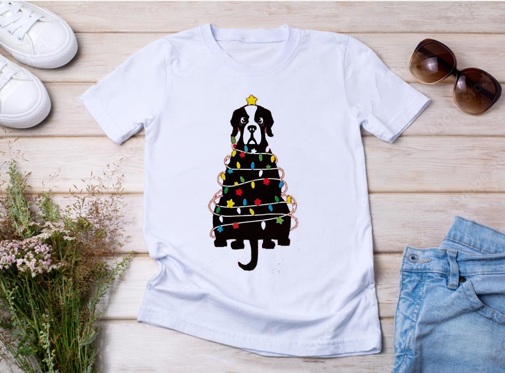 Merry Cute Dog Christmas Light 2022 Shirt