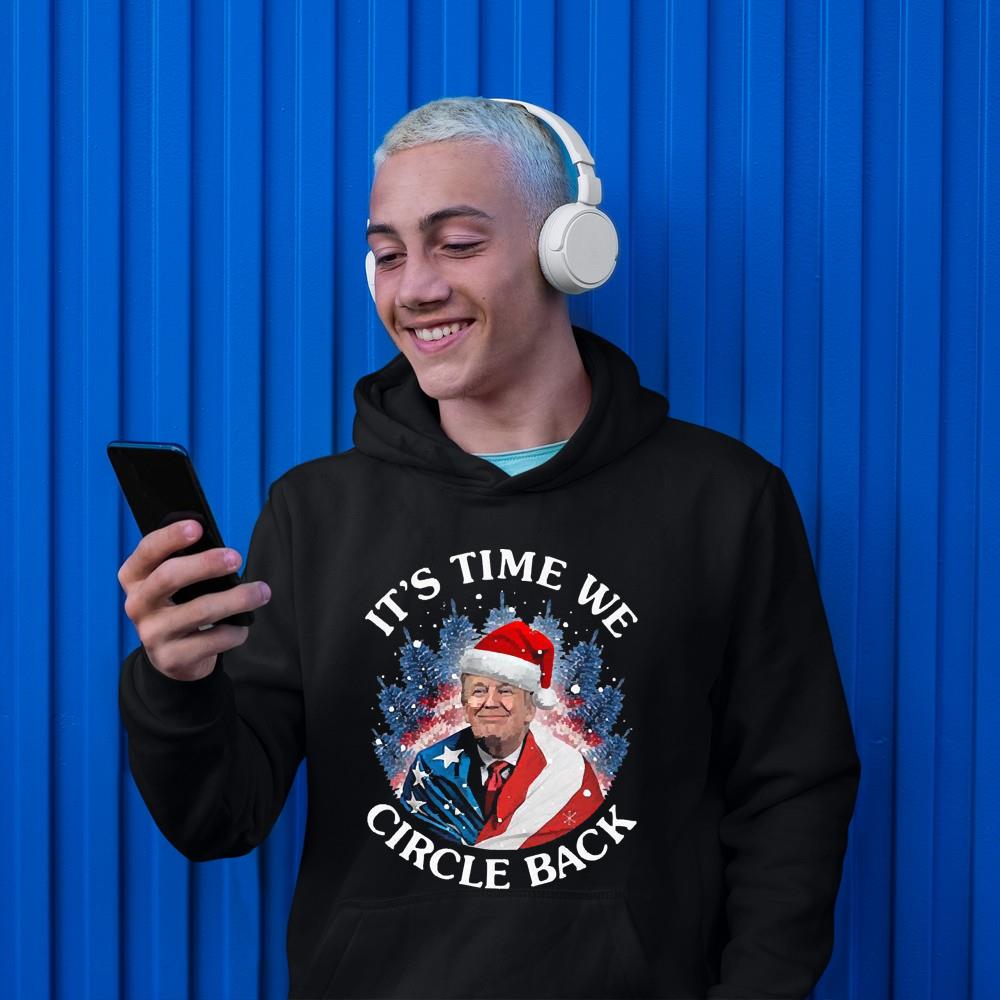 Santa Donald Trump It’s Time We Circle Back Christmas Shirt h2411 santa donald trump it s time we circle back christmas shirt hoodie - Santa Donald Trump It’s Time We Circle Back Christmas Shirt
