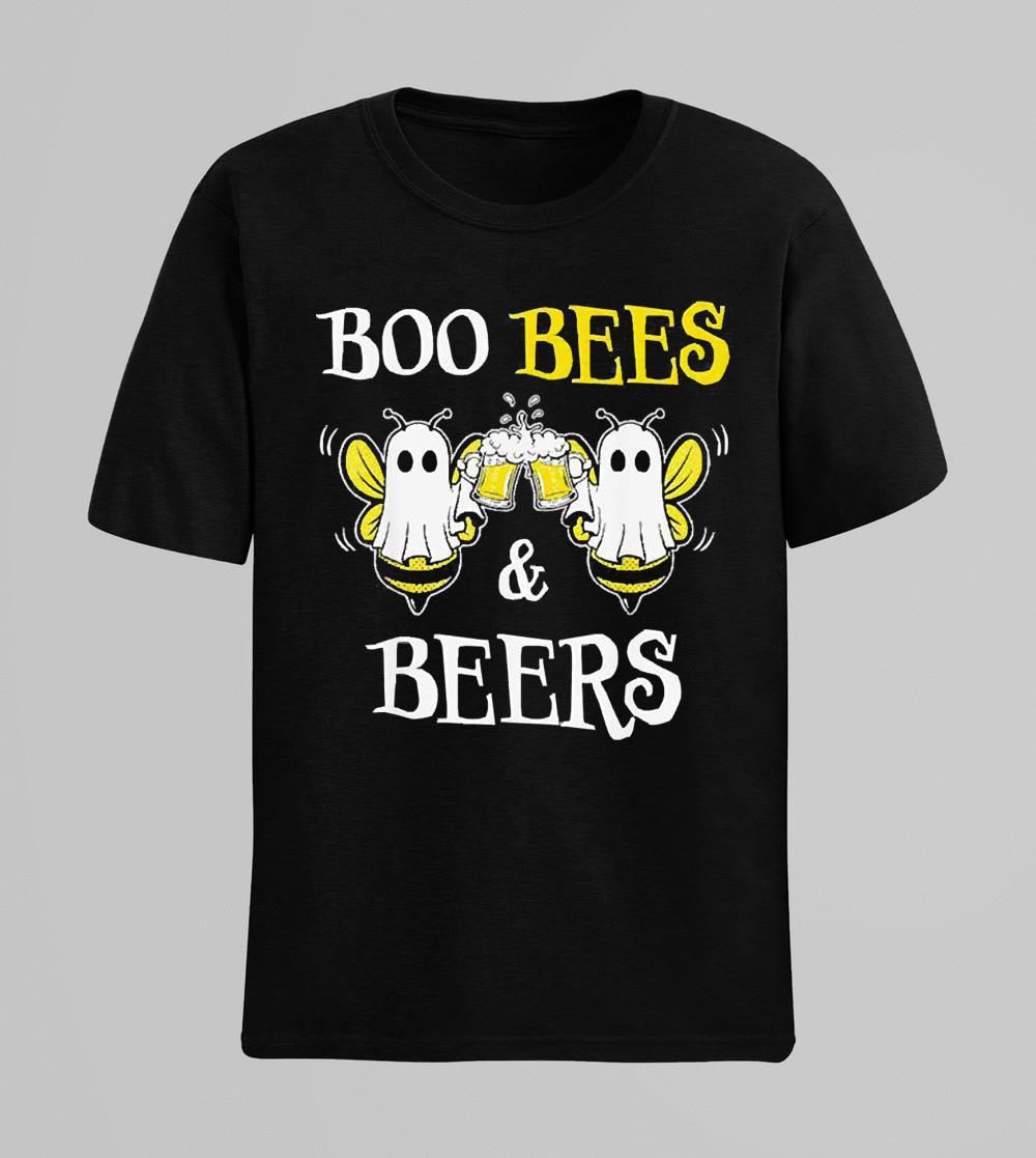 Boo bees and beers couples halloween shirt