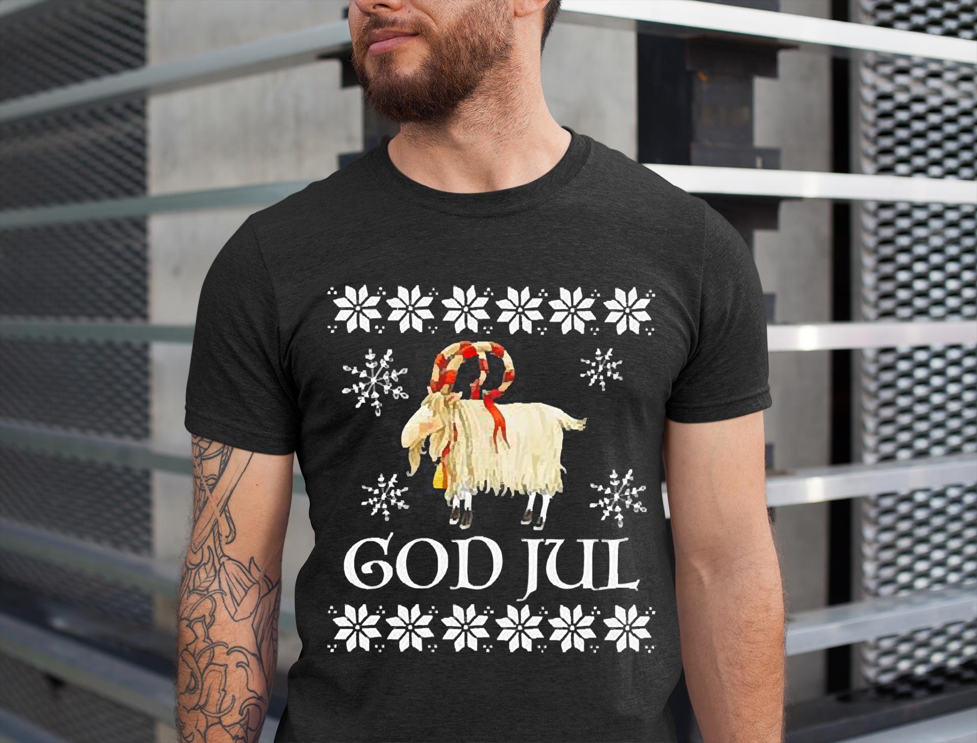 God Jul Christmas Goat Christmas Shirt