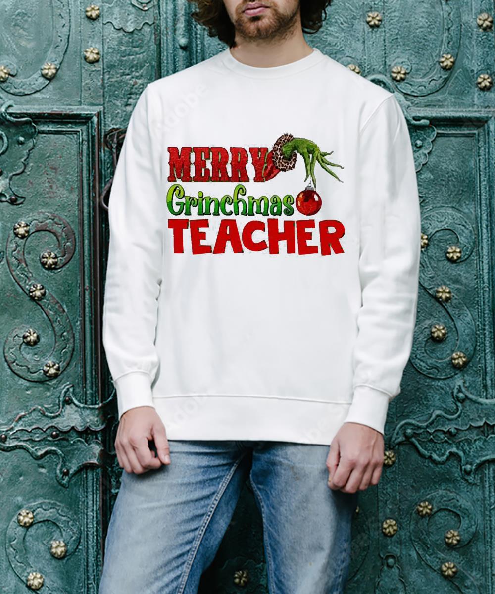 Sweat-shirt Merry Grinchmas - Grinch Noël - Coupe Classique, Col Tissé, 241 G