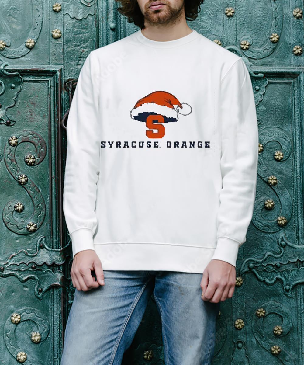 Syracuse Orange Logo With Santa Hat Merry Christmas Shirt
